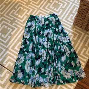 Anthropologie Maeve floral pleated skirt size xs
